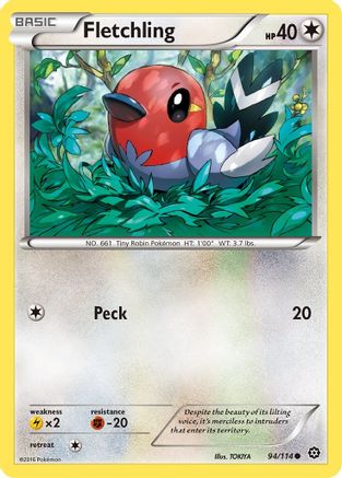 Image of Fletchling 094/114  XY  Steam Siege - Common