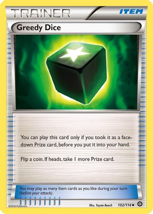 Image of Greedy Dice 102/114  - Reverse Holofoil XY  Steam Siege - Uncommon