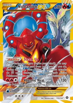 Image of Volcanion EX (Secret) 115/114  - Holofoil XY  Steam Siege - Secret Rare