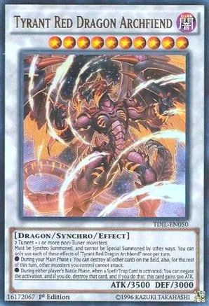 Image of Tyrant Red Dragon Archfiend (TDIL-EN050) - The Dark Illusion 1st Edition