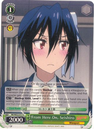 Image of From Here On, Seishiro (NK/WE22-E17) - NISEKOI Extra Booster