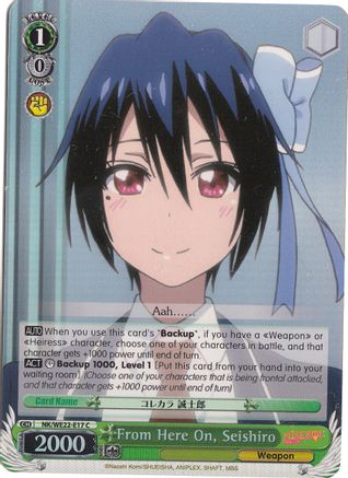 Image of From Here On, Seishiro (Parallel Foil) (NK/WE22-E17) - NISEKOI Extra Booster