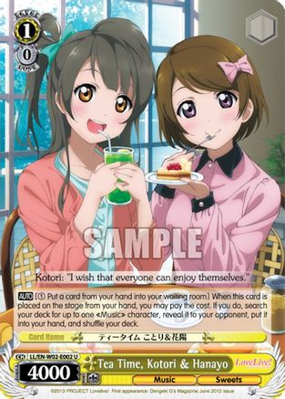 Image of Tea Time, Kotori & Hanayo (LL/EN-W02-E002 U) - Love Live! DX Vol.2