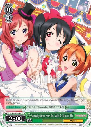 Image of Someday from Here On, Maki & Nico & Rin (LL/EN-W02-E022 U) - Love Live! DX Vol.2