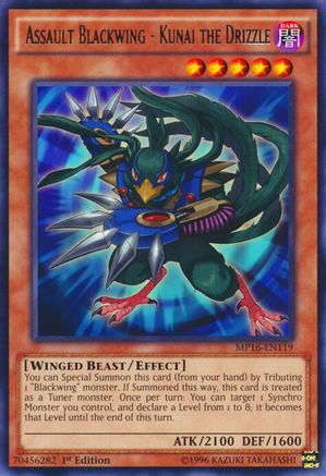 Image of Assault Blackwing - Kunai the Drizzle (MP16-EN119) - 2016 Mega-Tins Mega Pack 1st Edition