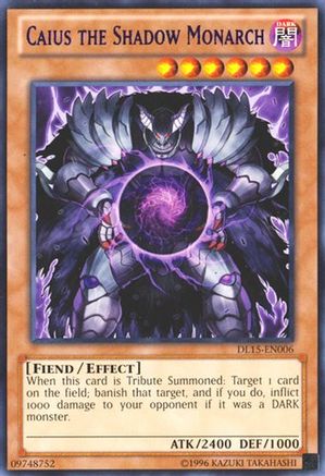 Image of Caius the Shadow Monarch (Purple) (DL15-EN006) - Duelist League Promo Unlimited