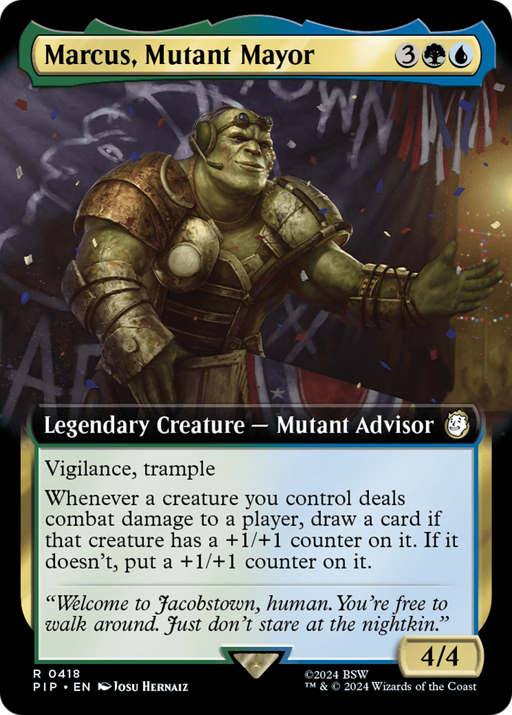 Image of Marcus, Mutant Mayor (Extended Art) (PIP-418) - Fallout: (Extended Art)