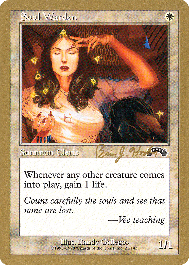 Image of Soul Warden - 1998 Brian Hacker (EXO) (WCD-) - World Championship Decks 1998