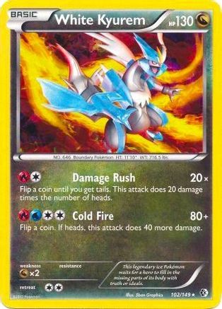Image of White Kyurem - 102/149 (BW Boundaries Crossed)/149  - Holofoil Deck Exclusives - Holo Rare