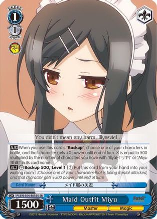 Image of Maid Outfit Miyu (SR) (PI/EN-S04-E039S SR) - Fate/kaleid liner PRISMA ILLYA DX