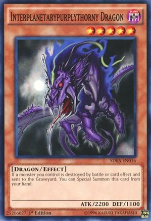 Image of Interplanetarypurplythorny Dragon (SDKS-EN016) - Structure Deck: Seto Kaiba 1st Edition