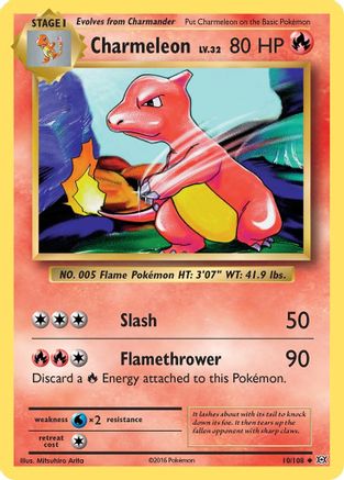 Image of Charmeleon 010/108  - Reverse Holofoil XY  Evolutions - Uncommon
