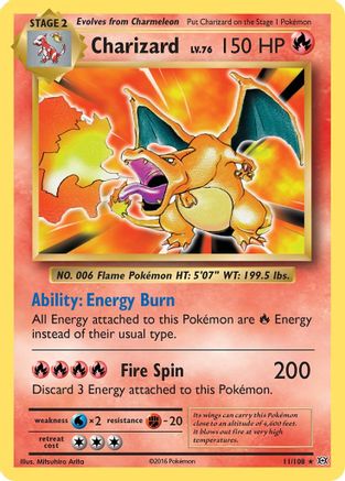 Image of Charizard 011/108  - Reverse Holofoil XY  Evolutions - Holo Rare