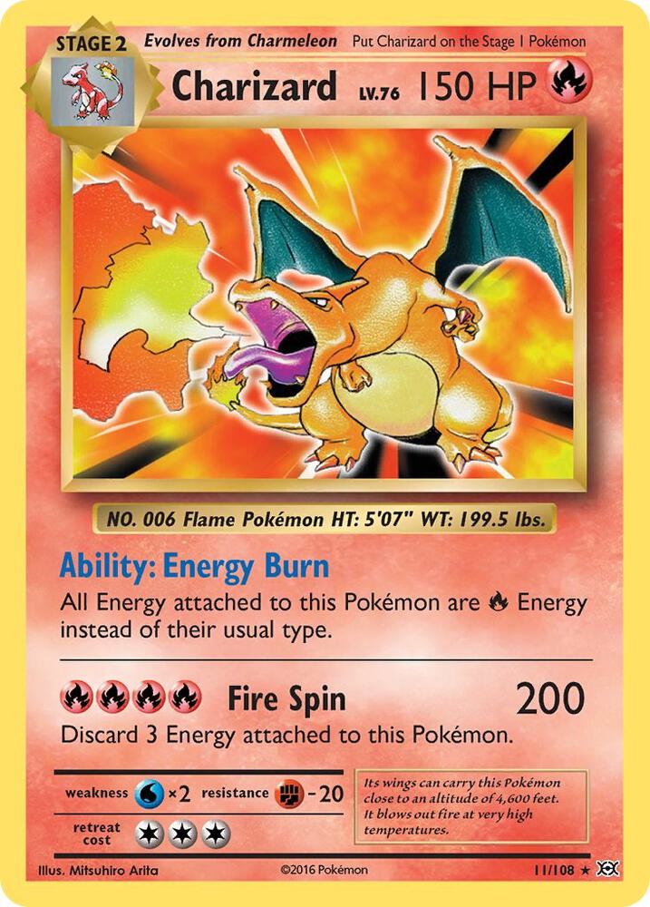 * Pokemon Charizard - XY - Evolutions (EVO) LP