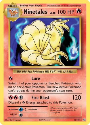 Image of Ninetales 015/108  - Holofoil XY  Evolutions - Holo Rare
