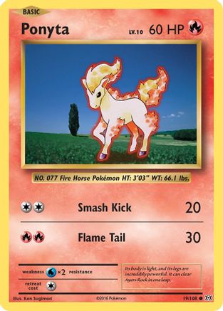 Image of Ponyta 019/108  XY  Evolutions - Common