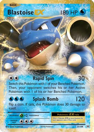 Image of Blastoise EX 021/108  - Holofoil XY  Evolutions - Ultra Rare