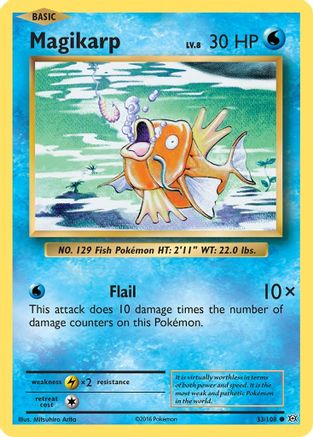 Image of Magikarp 033/108  - Reverse Holofoil XY  Evolutions - Common