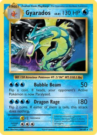 Image of Gyarados 034/108  - Reverse Holofoil XY  Evolutions - Holo Rare