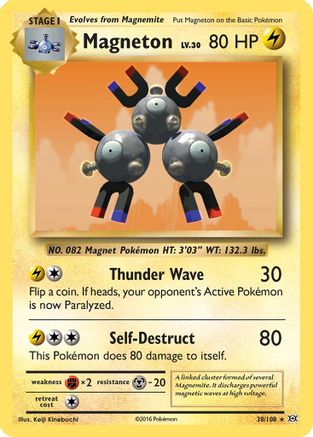 Image of Magneton 038/108  - Holofoil XY  Evolutions - Holo Rare