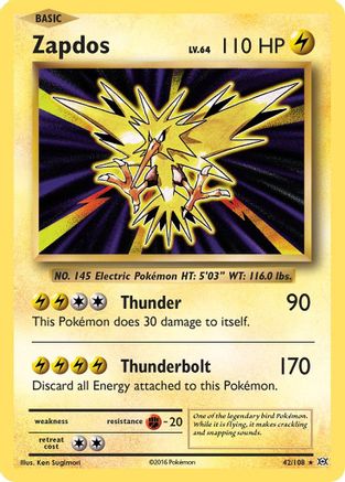 Image of Zapdos 042  - Holofoil XY  Evolutions - Holo Rare