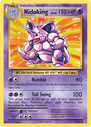 Image of Nidoking 045/108  - Holofoil XY  Evolutions - Holo Rare