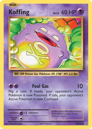Image of Koffing 050/108  XY  Evolutions - Uncommon