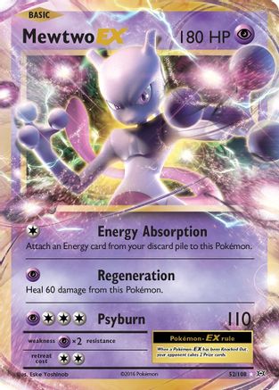 Image of Mewtwo EX 052/108  - Holofoil XY  Evolutions - Ultra Rare