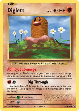 Image of Diglett 055/108  XY  Evolutions - Common