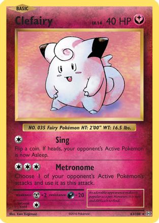 Image of Clefairy 063/108  - Holofoil XY  Evolutions - Holo Rare