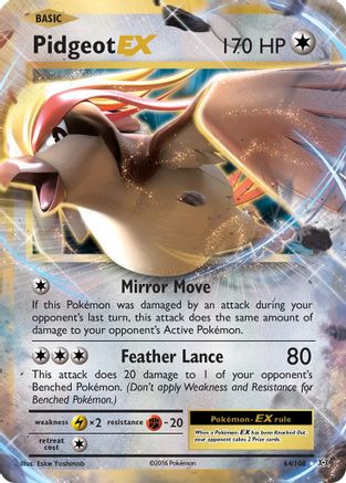 Image of Pidgeot EX 064/108  - Holofoil XY  Evolutions - Ultra Rare