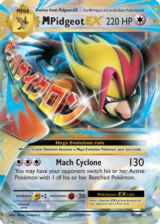 Image of M Pidgeot EX 065/108  - Holofoil XY  Evolutions - Ultra Rare