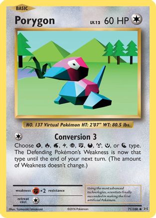 Image of Porygon 071/108  XY  Evolutions - Uncommon