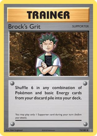 Image of Brock's Grit 074/108  - Reverse Holofoil XY  Evolutions - Uncommon