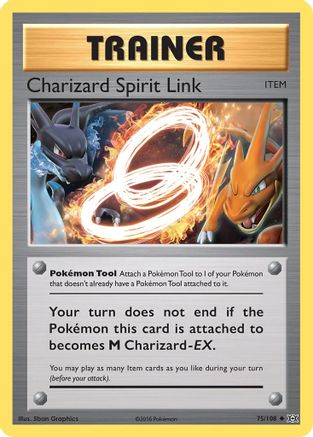 Image of Charizard Spirit Link 075/108  - Reverse Holofoil XY  Evolutions - Uncommon