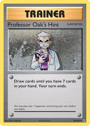 Image of Professor Oak's Hint 084/108  XY  Evolutions - Uncommon