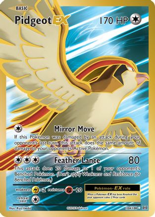 Image of Pidgeot EX (Full Art) 104/108  - Holofoil XY  Evolutions - Ultra Rare