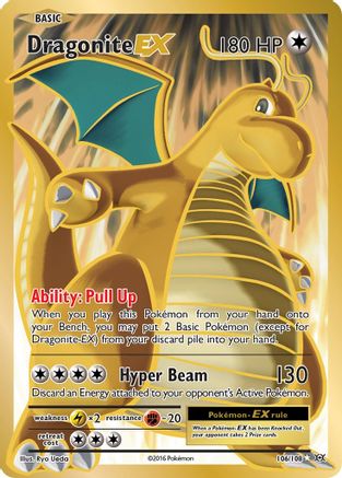 Image of Dragonite EX (Full Art) 106/108  - Holofoil XY  Evolutions - Ultra Rare