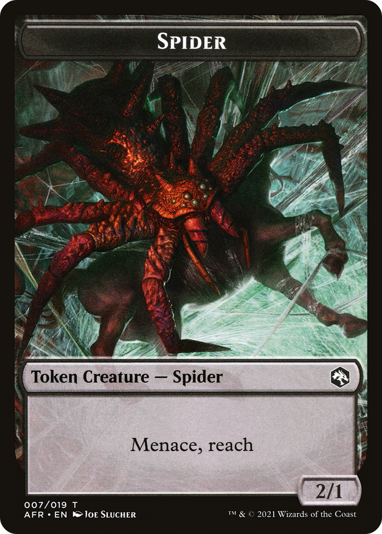 Image of Spider (AFR-007) - Adventures in the Forgotten Realms Tokens Foil