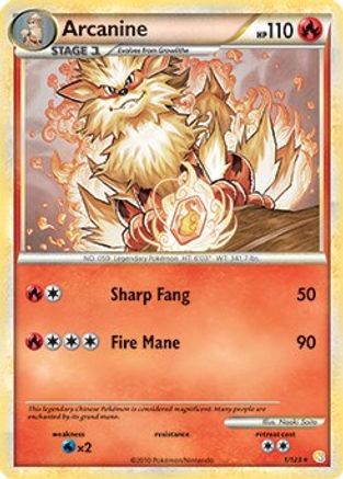 Image of Arcanine 001/123  Deck Exclusives - Rare