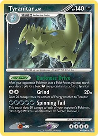 Image of Tyranitar 030/100  - Holofoil Deck Exclusives - Holo Rare