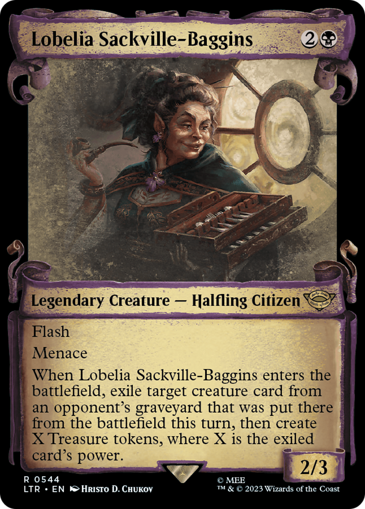 Image of Lobelia Sackville-Baggins (Showcase Scrolls) (LTR-544) - The Lord of the Rings: Tales of Middle-earth: (Showcase) Foil