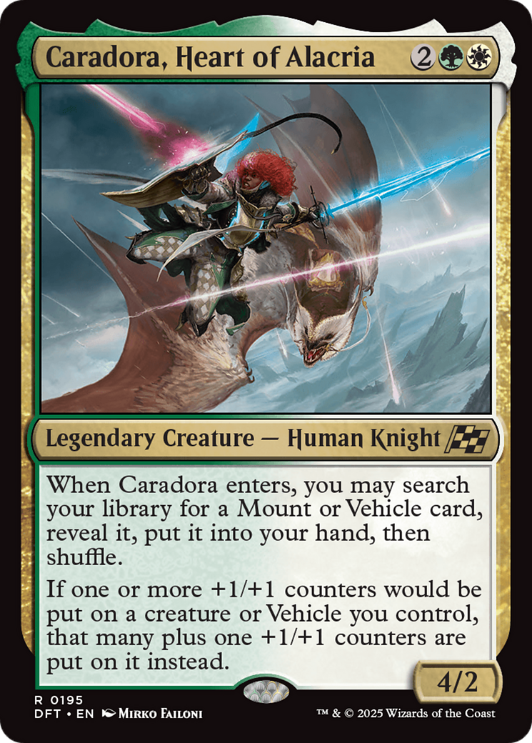 Image of Caradora, Heart of Alacria (DFT-195) - Aetherdrift Foil