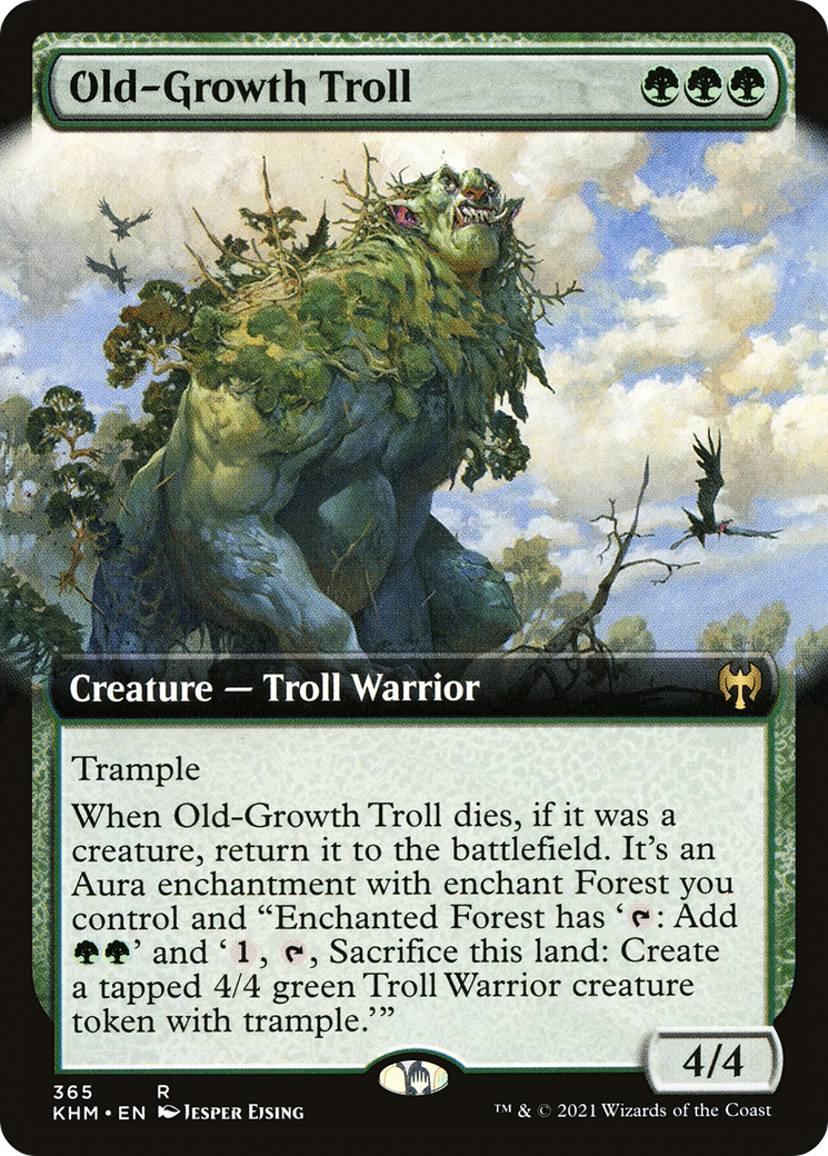 Image of Old-Growth Troll (Extended Art) (KHM-365) - Kaldheim: (Extended Art)
