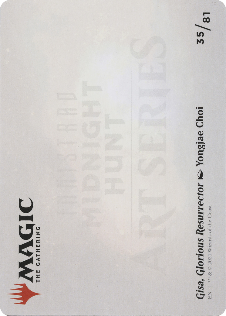 Image of Gisa, Glorious Resurrector // Gisa, Glorious Resurrector (AMID-035) - Midnight Hunt Art Series (Borderless) Foil