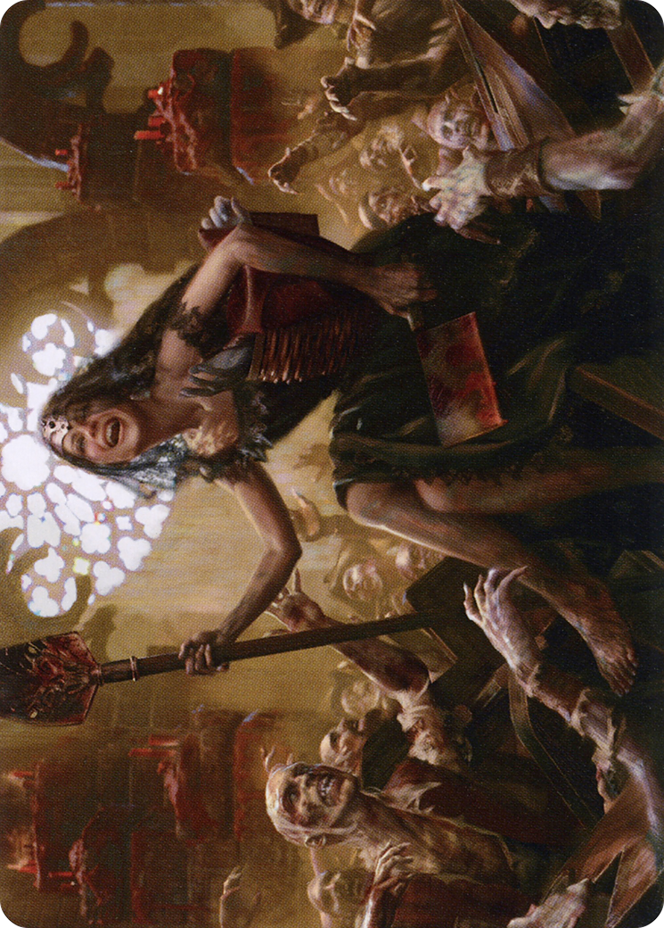 Image of Gisa, Glorious Resurrector // Gisa, Glorious Resurrector (AMID-035) - Midnight Hunt Art Series (Borderless) Foil