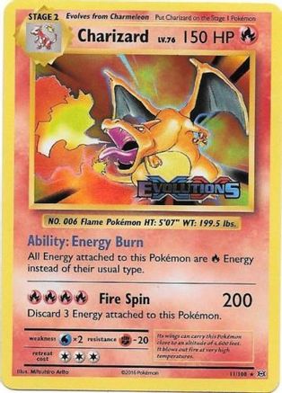 Image of Charizard (XY Evolutions Prerelease) 011  - Holofoil XY Promos - Promo