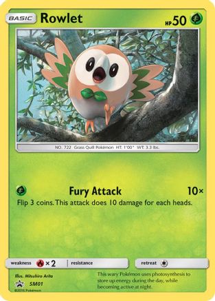 Image of Rowlet SM01  - Holofoil SM Promos - Promo