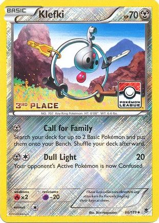 Image of Klefki (Pokemon League) [3rd Place] 066/119  - Reverse Holofoil League & Championship Cards - Promo
