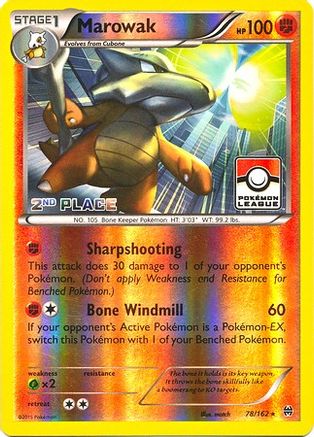 Image of Marowak 078/162  - Reverse Holofoil League & Championship Cards - Promo